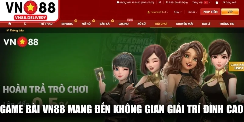 Game bài VN88 mang đến không gian giải trí đỉnh cao cho người tham gia